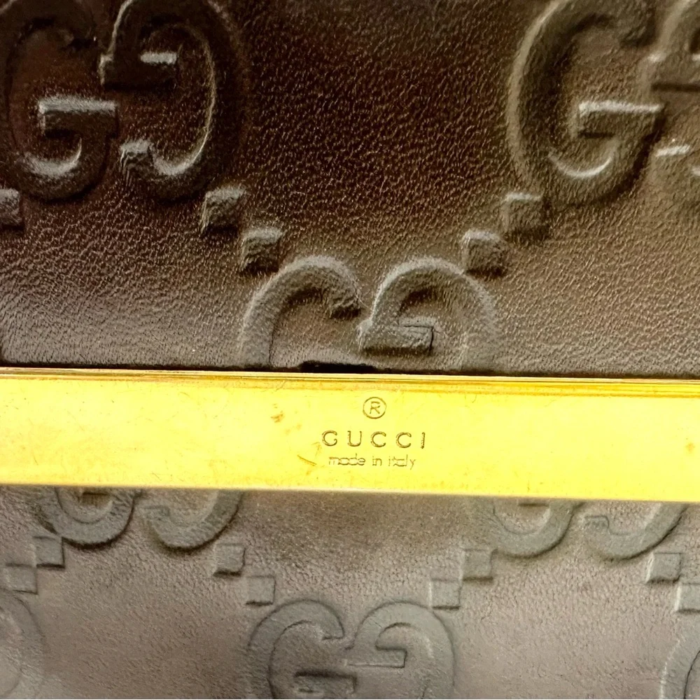 Gucci Brown Guccissima Embossed leather wallet authentic good condition (Guc-2) - Picture 14 of 15